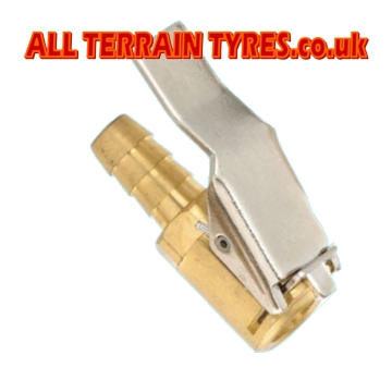 Brass Clip-On Tyre Valve Connector - Standard Valves - Click Image to Close